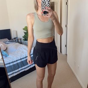 High waisted running short